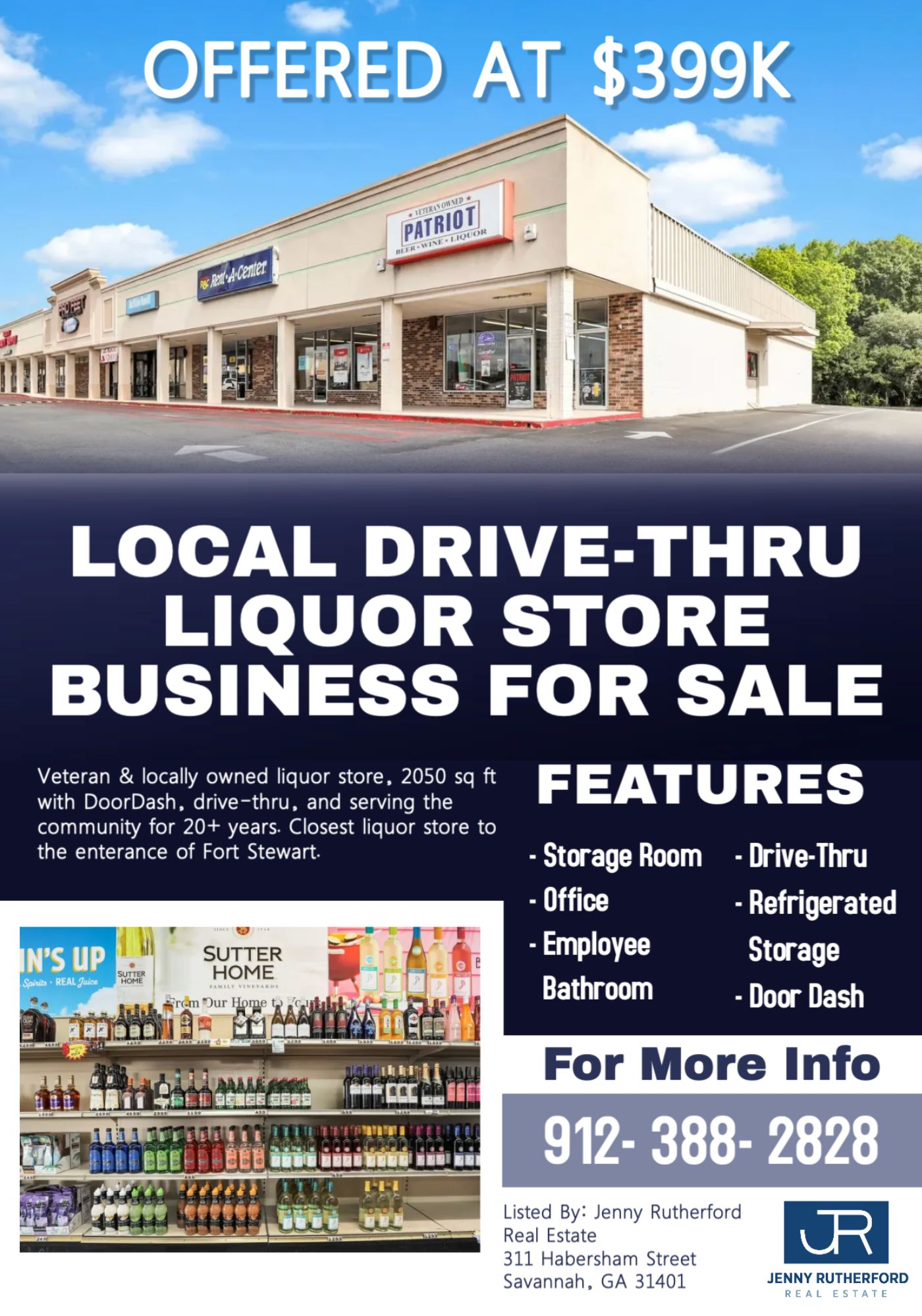 DriveThru Liquor Store Business Offered For Sale In Hinesville GA