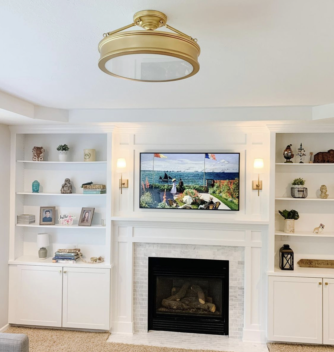 How To Style Your Fireplace Mantel With A TV