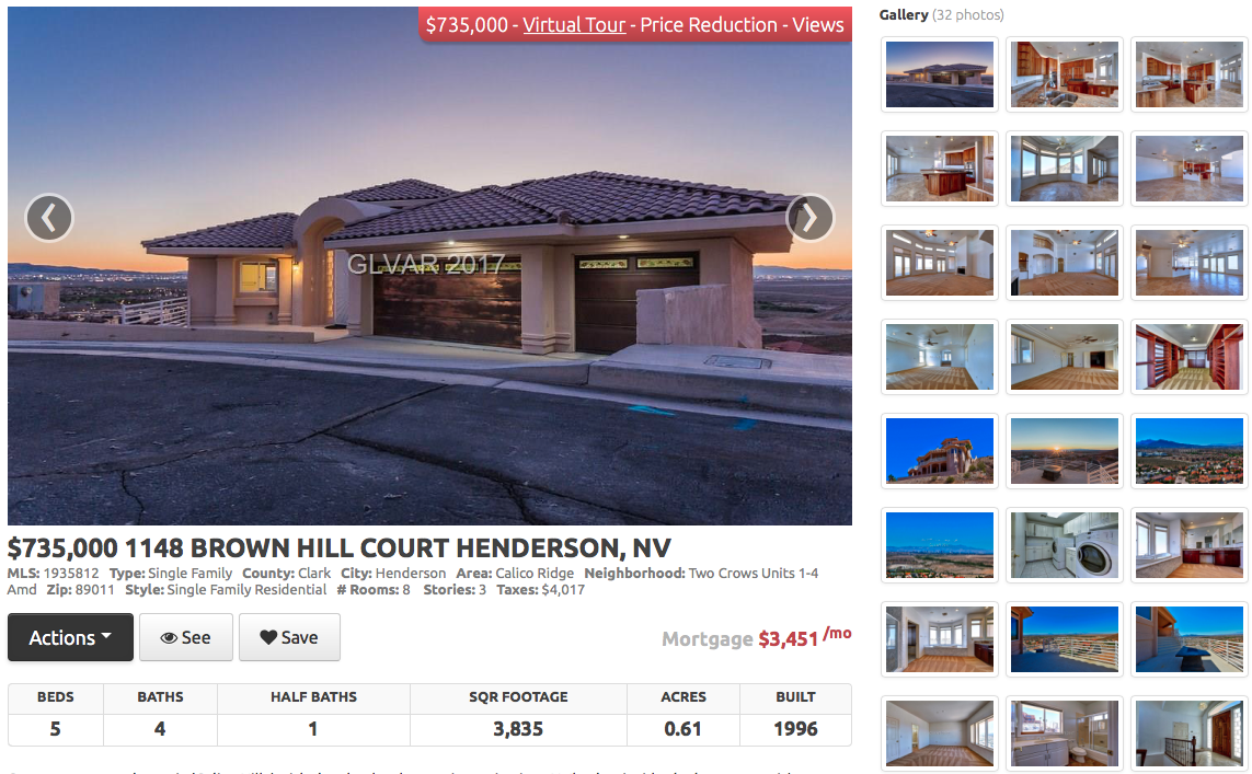 Homes For Sale Calico Ridge Henderson NV