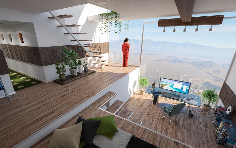 graphic of hand holding miniature house