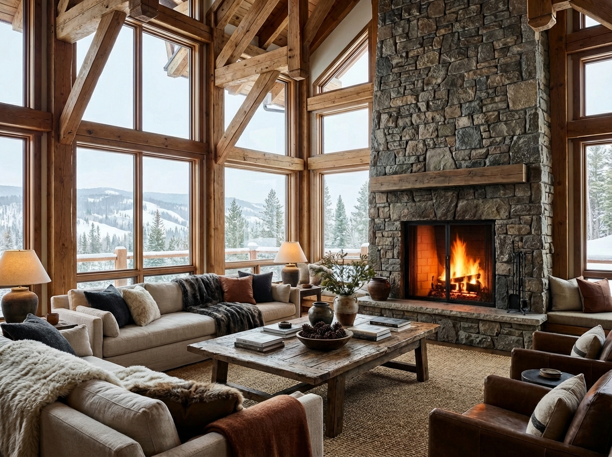 living room with wood floors and 2 couches