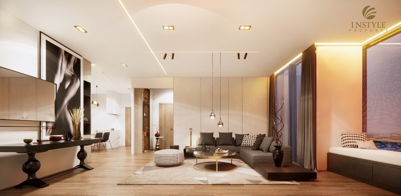 upscale modern kitchen with steel appliances
