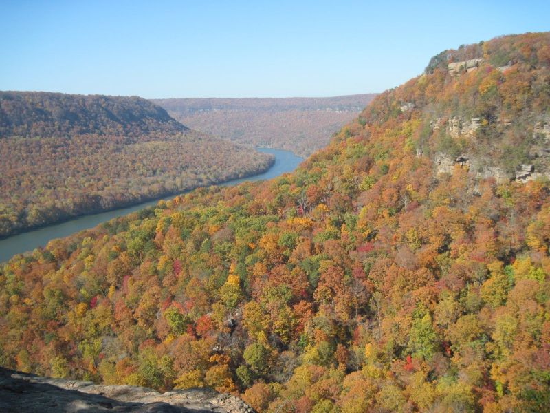 river in crest of mountain