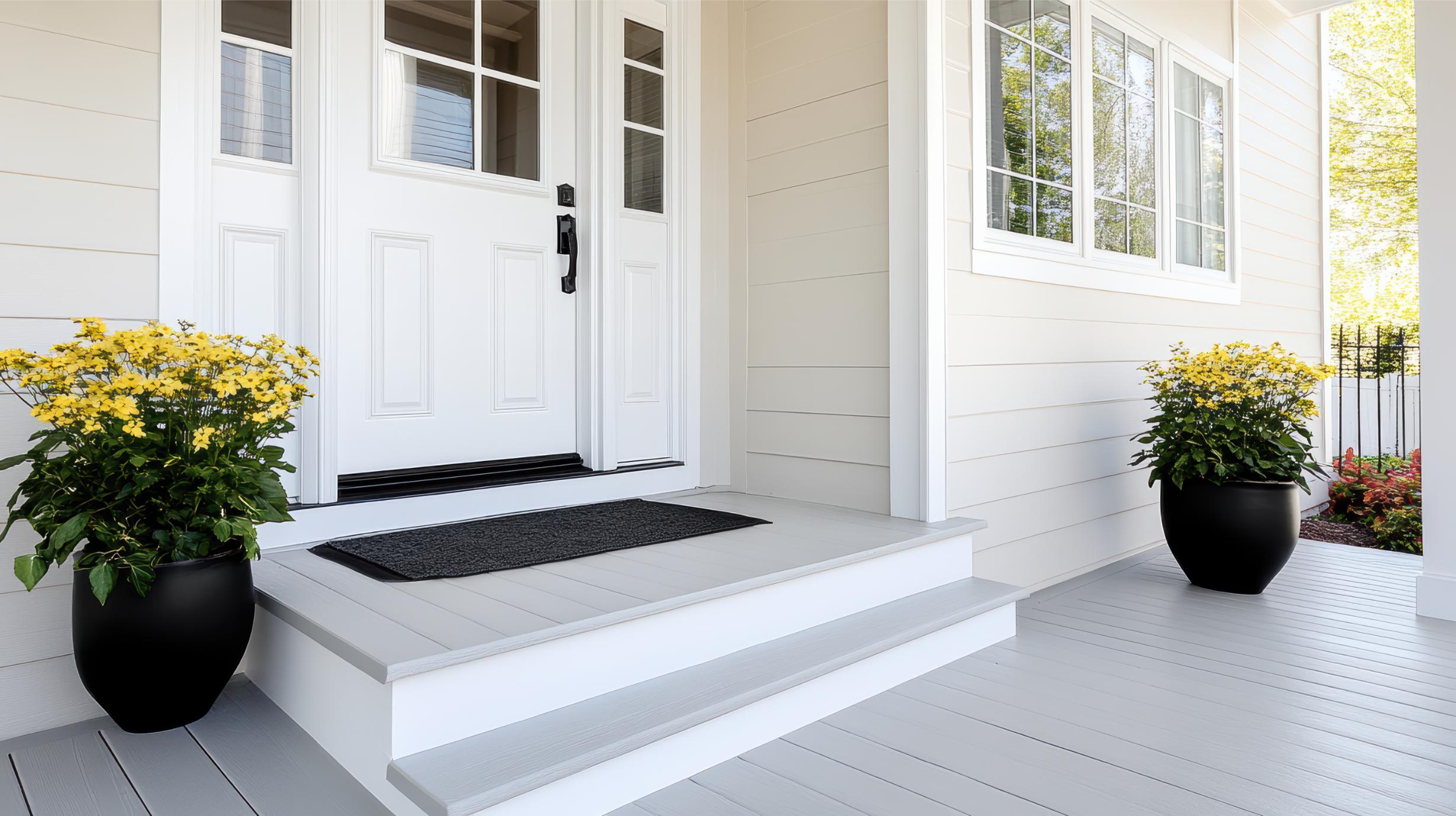 front door of luxury home